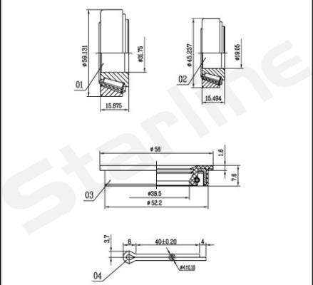 Starline LO 00523 - Wheel hub, bearing Kit autospares.lv