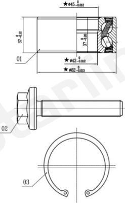 Starline LO 01356 - Wheel hub, bearing Kit autospares.lv