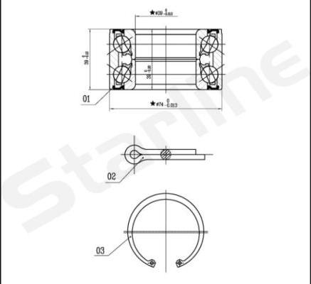 Starline LO 03410 - Wheel hub, bearing Kit autospares.lv