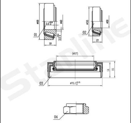 Starline LO 03429 - Wheel hub, bearing Kit autospares.lv