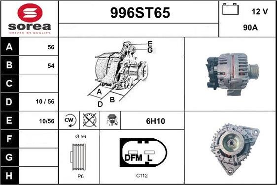 STARTCAR 996ST65 - Alternator autospares.lv