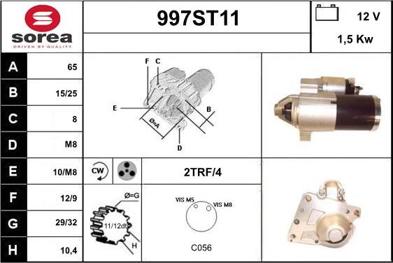 STARTCAR 997ST11 - Starter autospares.lv