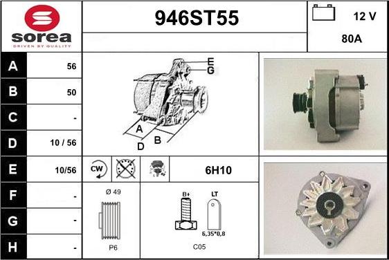 STARTCAR 946ST55 - Alternator autospares.lv