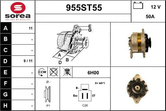 STARTCAR 955ST55 - Alternator autospares.lv