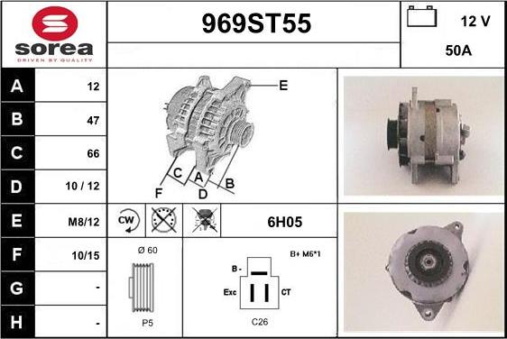 STARTCAR 969ST55 - Alternator autospares.lv