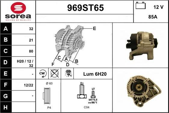 STARTCAR 969ST65 - Alternator autospares.lv