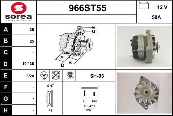 STARTCAR 966ST55 - Alternator autospares.lv