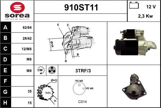 STARTCAR 910ST11 - Starter autospares.lv