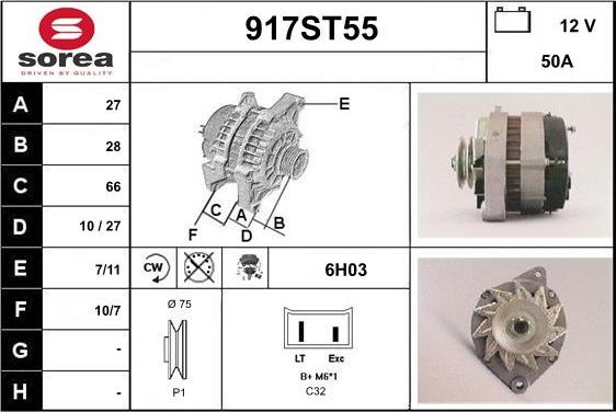 STARTCAR 917ST55 - Alternator autospares.lv