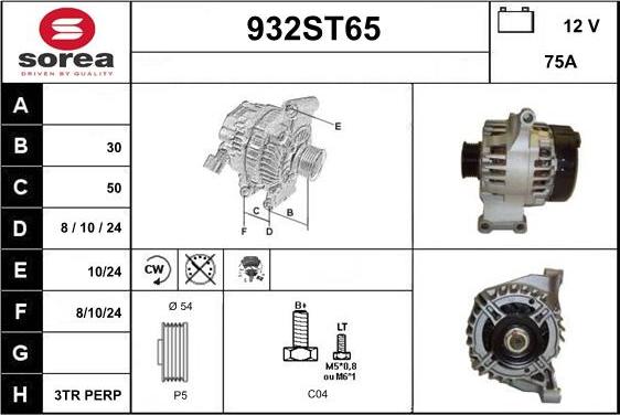 STARTCAR 932ST65 - Alternator autospares.lv