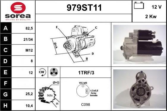 STARTCAR 979ST11 - Starter autospares.lv