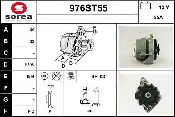 STARTCAR 976ST55 - Alternator autospares.lv