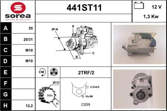 STARTCAR 441ST11 - Starter autospares.lv