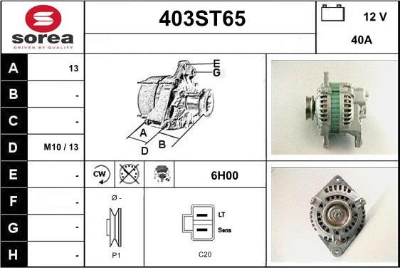 STARTCAR 403ST65 - Alternator autospares.lv