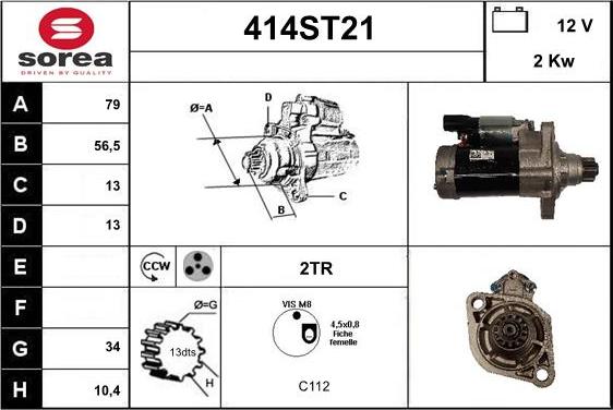 STARTCAR 414ST21 - Starter autospares.lv