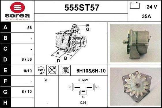 STARTCAR 555ST57 - Alternator autospares.lv