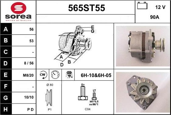 STARTCAR 565ST55 - Alternator autospares.lv