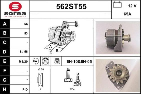 STARTCAR 562ST55 - Alternator autospares.lv