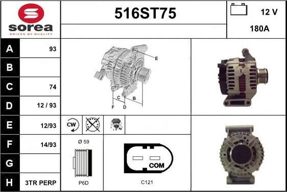 STARTCAR 516ST75 - Alternator autospares.lv
