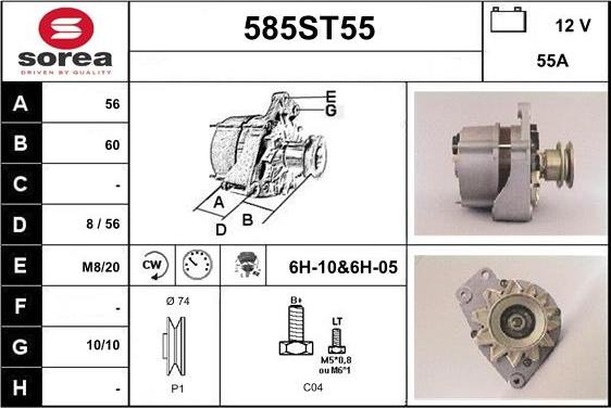 STARTCAR 585ST55 - Alternator autospares.lv