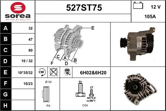 STARTCAR 527ST75 - Alternator autospares.lv