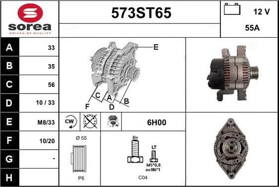 STARTCAR 573ST65 - Alternator autospares.lv