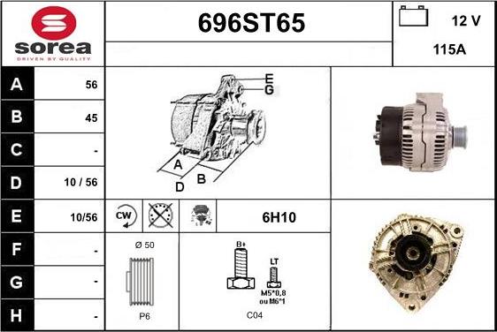 STARTCAR 696ST65 - Alternator autospares.lv