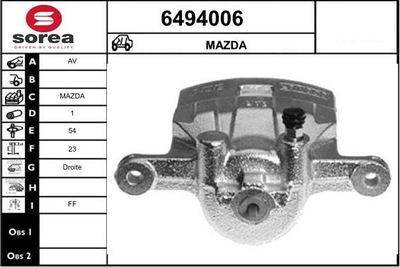 STARTCAR 6494006 - Brake Caliper autospares.lv