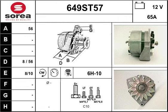 STARTCAR 649ST57 - Alternator autospares.lv