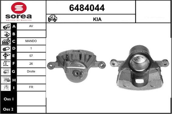 STARTCAR 6484044 - Brake Caliper autospares.lv