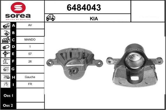 STARTCAR 6484043 - Brake Caliper autospares.lv