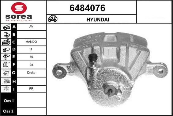 STARTCAR 6484076 - Brake Caliper autospares.lv