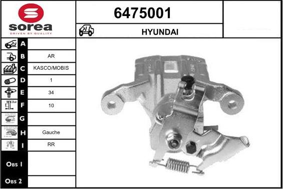 STARTCAR 6475001 - Brake Caliper autospares.lv