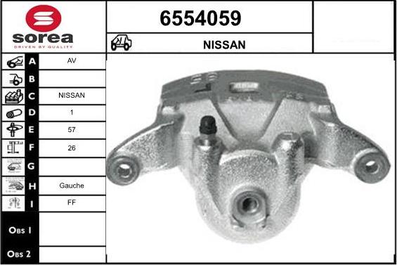 STARTCAR 6554059 - Brake Caliper autospares.lv