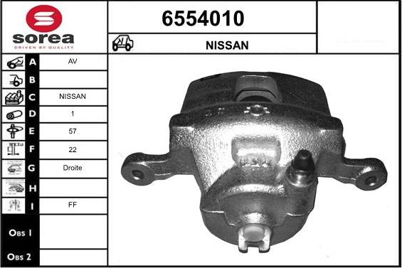 STARTCAR 6554010 - Brake Caliper autospares.lv