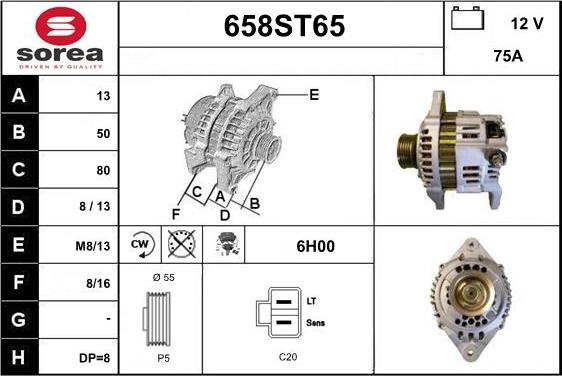 STARTCAR 658ST65 - Alternator autospares.lv