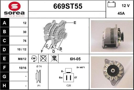 STARTCAR 669ST55 - Alternator autospares.lv