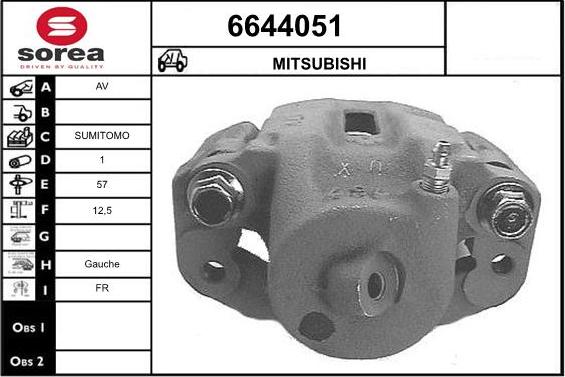 STARTCAR 6644051 - Brake Caliper autospares.lv