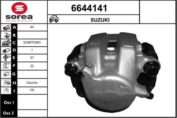 STARTCAR 6644141 - Brake Caliper autospares.lv