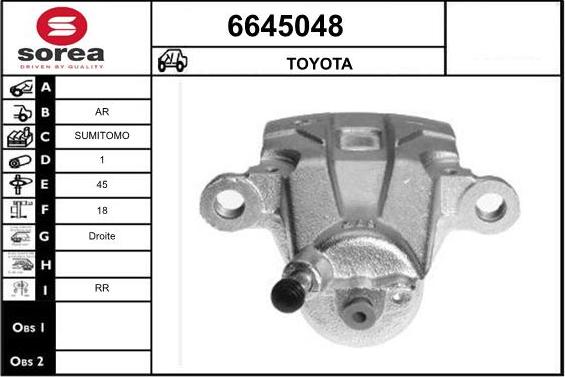 STARTCAR 6645048 - Brake Caliper autospares.lv