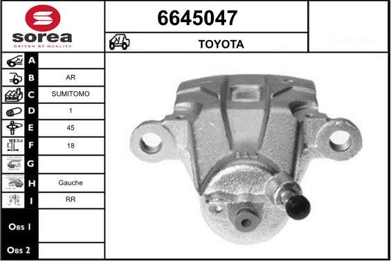 STARTCAR 6645047 - Brake Caliper autospares.lv