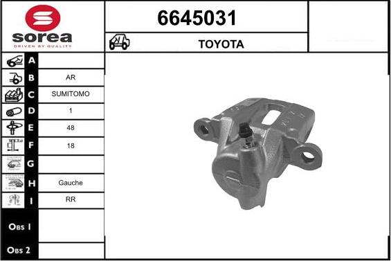 STARTCAR 6645031 - Brake Caliper autospares.lv