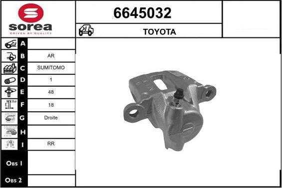 STARTCAR 6645032 - Brake Caliper autospares.lv