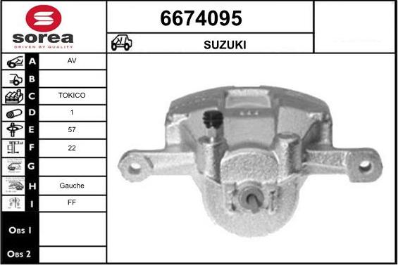 STARTCAR 6674095 - Brake Caliper autospares.lv