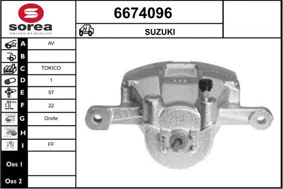 STARTCAR 6674096 - Brake Caliper autospares.lv