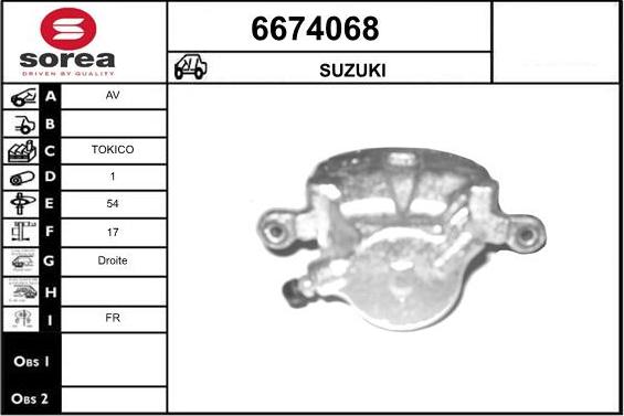 STARTCAR 6674068 - Brake Caliper autospares.lv