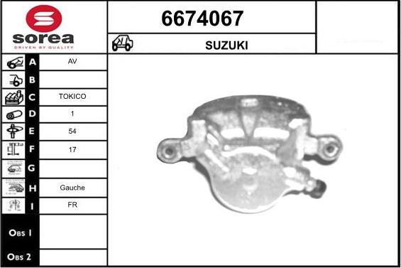 STARTCAR 6674067 - Brake Caliper autospares.lv