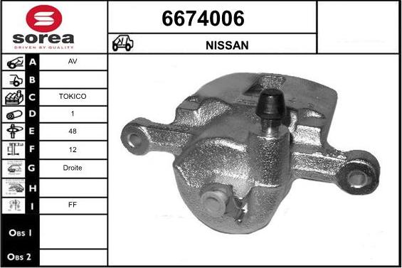 STARTCAR 6674006 - Brake Caliper autospares.lv