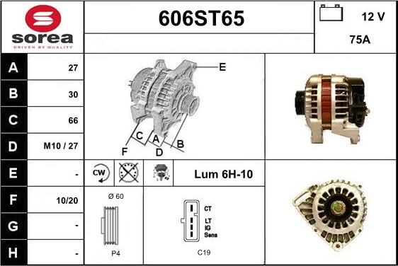 STARTCAR 606ST65 - Alternator autospares.lv