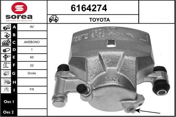 STARTCAR 6164274 - Brake Caliper autospares.lv